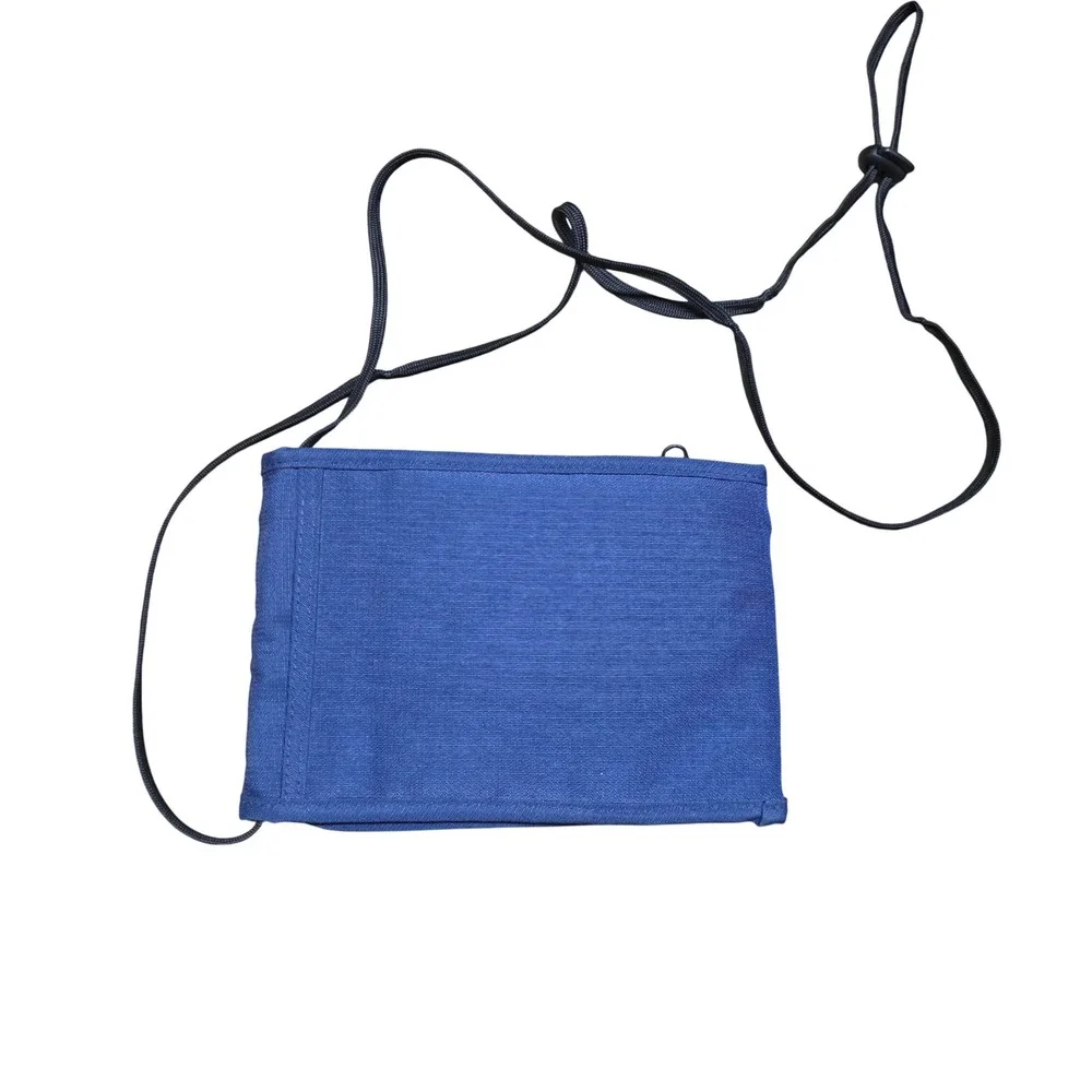 Navy Blue L.L. Bean Passport Travel Organizer Neck Pouch Wallet